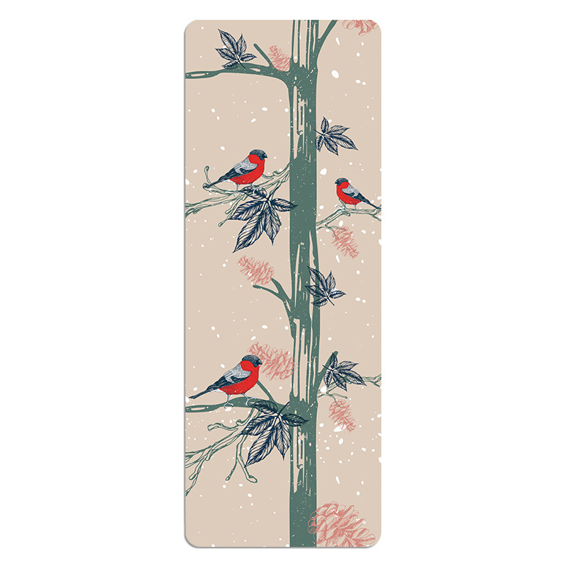 Picture of [Source Factory] Ultra-thin suede printing yoga mat rubber yoga mat foldable 1.5mm thick 5mm