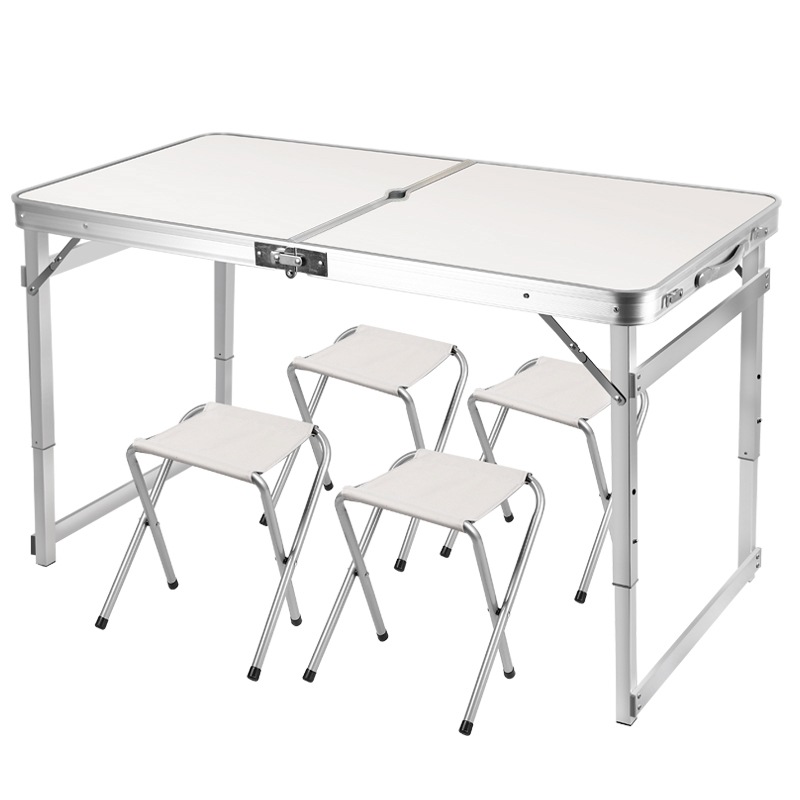 Picture of Outdoor Folding Table Aluminum Alloy Folding Table and Chair Portable Stall Table Foldable Table Exhibition Promotion Picnic Table