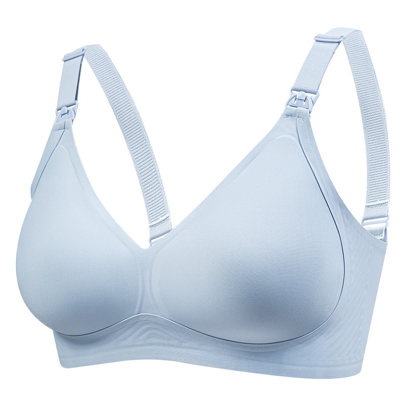 Jelly strip seamless push up wireless nursing bra women's upper buckle pregnant women's underwear thin