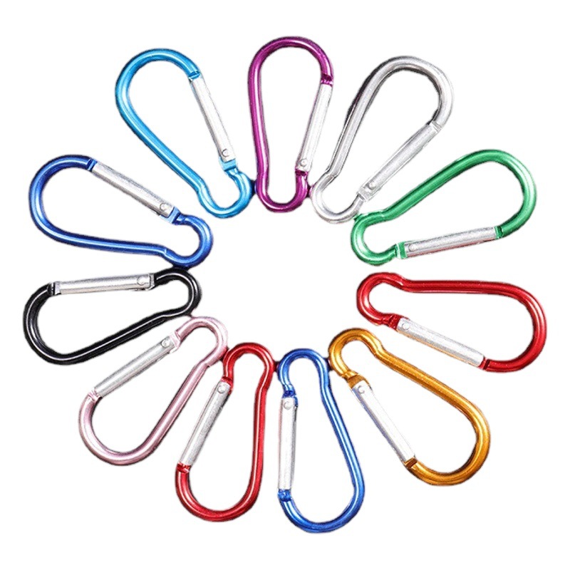 Picture of Manufacturers make gourd-shaped No. 6 D-shaped aluminum alloy mountaineering buckle hanging buckle hardware buckle mountaineering buckle in stock wholesale