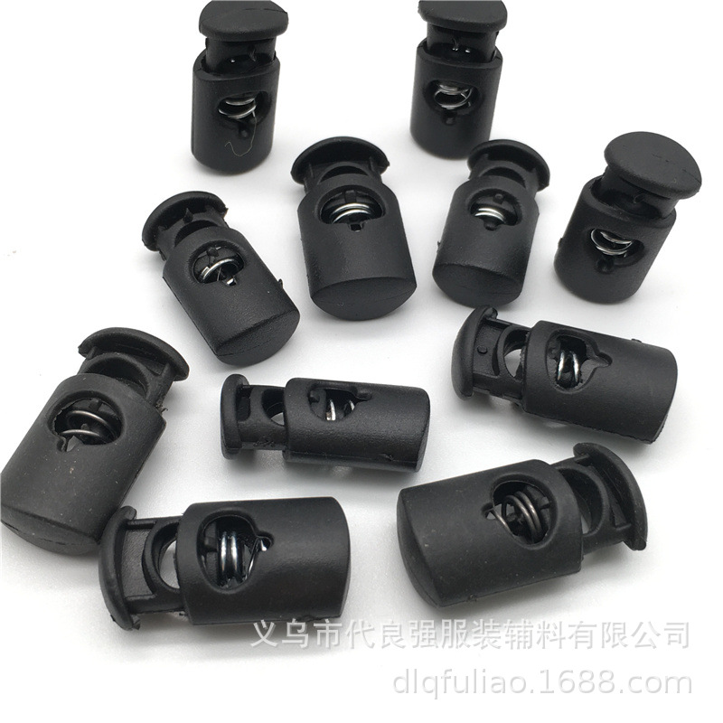 Picture of Factory stock supply plastic spring buckle environmental protection single hole adjustment button pocket rope buckle elastic buckle