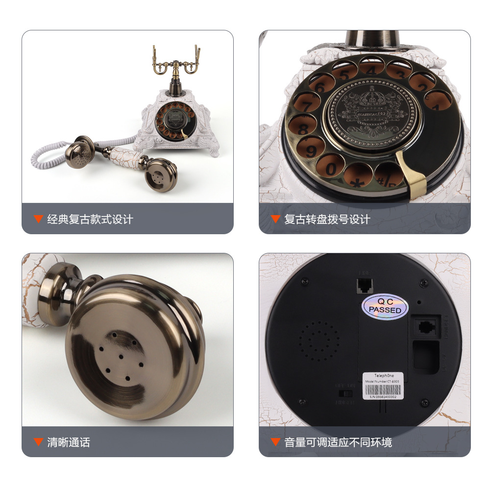 Picture of Cross-Border Retro Telephone Button Phone Fixed Landline Guest Room Office Home Hotel Antique Telephone Manufacturer