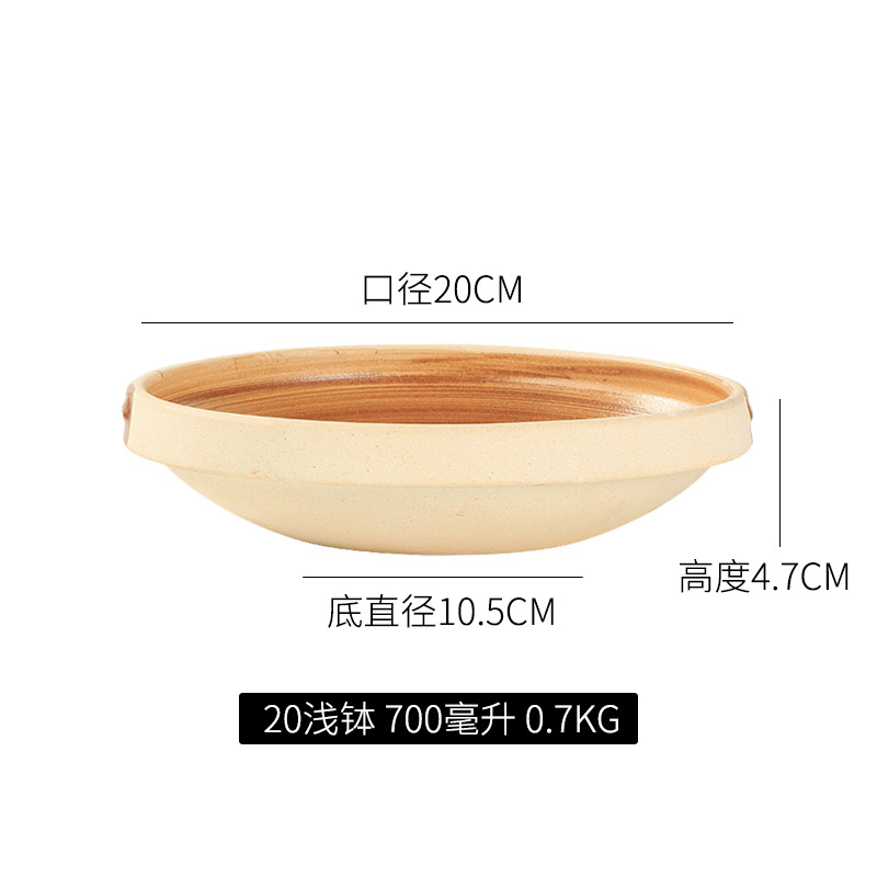 Picture of Commercial Soil Bowl Small Hot Pot Alcohol Stove Ceramic Household Small Casserole Self-service Dry Pot High Temperature Resistant Soil Vegetable Pot