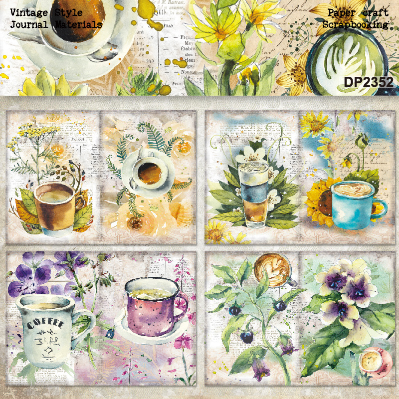 Picture of A5 single-sided pattern paper DIY album scrapbook Journal material paper card making background paper DP2352