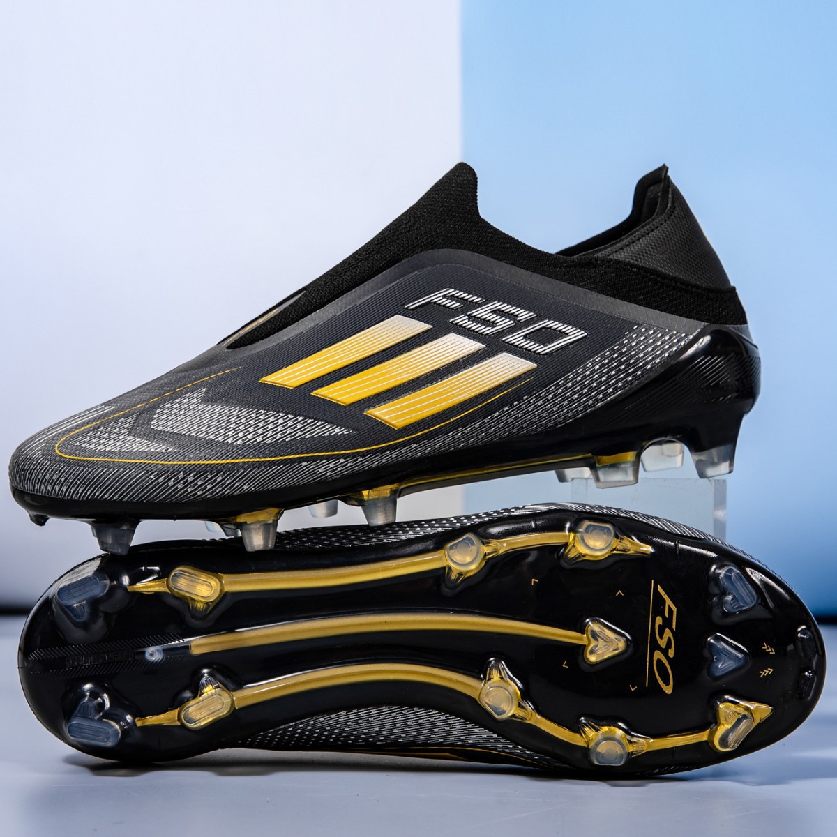 Cross-Border Large Size European Cup F50 Football Shoes for Men and Women Tf Broken Spikes Low-Top Student Fg Long Spike Game Training Shoes