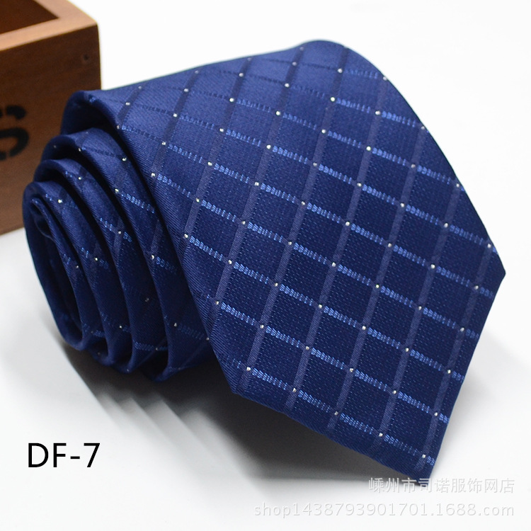 Picture of Tie business formal men's tie polyester yarn Arrow 8cm business tie