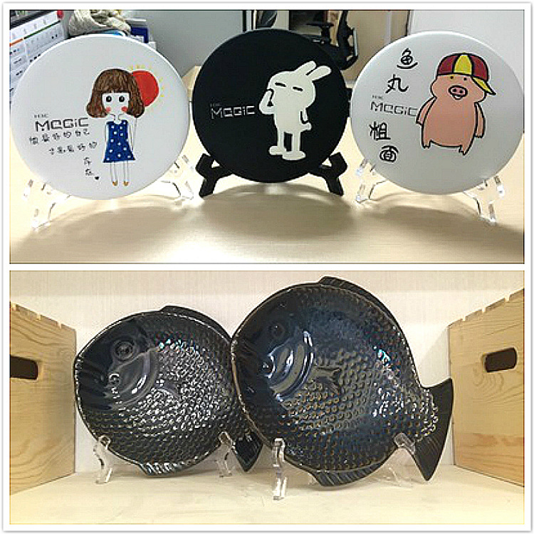 Picture of Imitation acrylic plate bracket display plate rack plastic display rack tray rack Pu'er tea cake bracket photo frame bracket