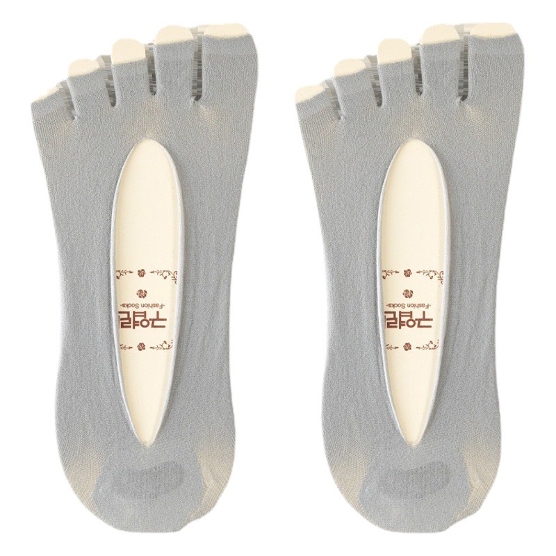 Boat socks non-slip don't fall off women's five-finger socks children's summer thin split-toe shallow-mouth short socks toe invisible socks summer