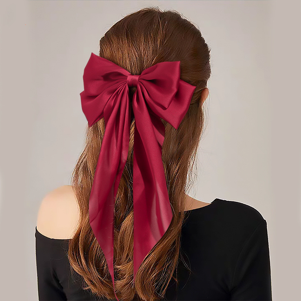 Big Bow Headwear Hairpin Internet Popular Ribbon New Zhao Liying Same Style Ponda Tail Spring Hairpin Hairpin Hairband Women's Hair Tie