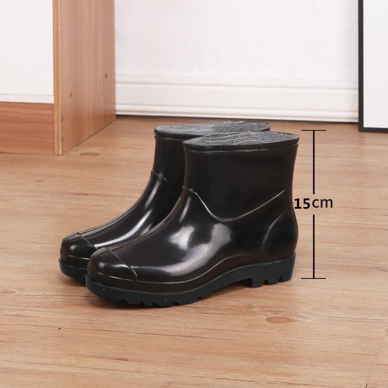 Picture of Rain boots 39-48 size medium simple waterproof drawstring extra large size men's and women's medium warm waterproof fleece-lined detachable non-slip women's boots
