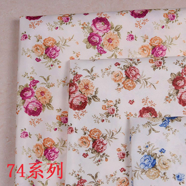 Fashionable and Exquisite Colorful Three-Color Rose DIY Fabric Polyester Large Printed Shoes and Hats Textile Fabric