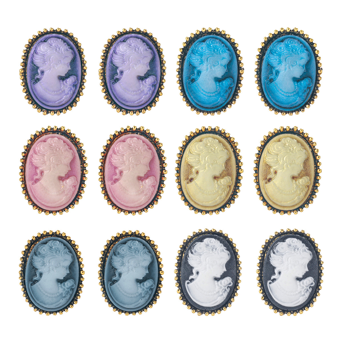Picture of Cross-border New Retro Brooch DIY Creative Decorations Clothing Accessories Corsage Collar Pin Fashion Fixed Buckle