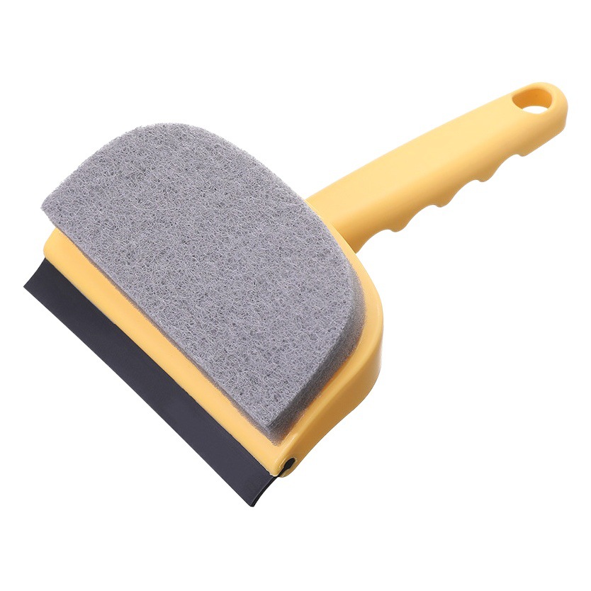 Double-Sided Brush Head Glass Mirror Cleaning Brush Three-In-One Glass Wiper Multi-Purpose Wiper Scouring Pad Sponge Wipe