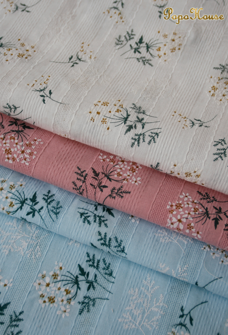 Picture of PopoHouse Japanese daisy jacquard imitation embroidery cotton fabric dress cheongsam dress clothing fabric
