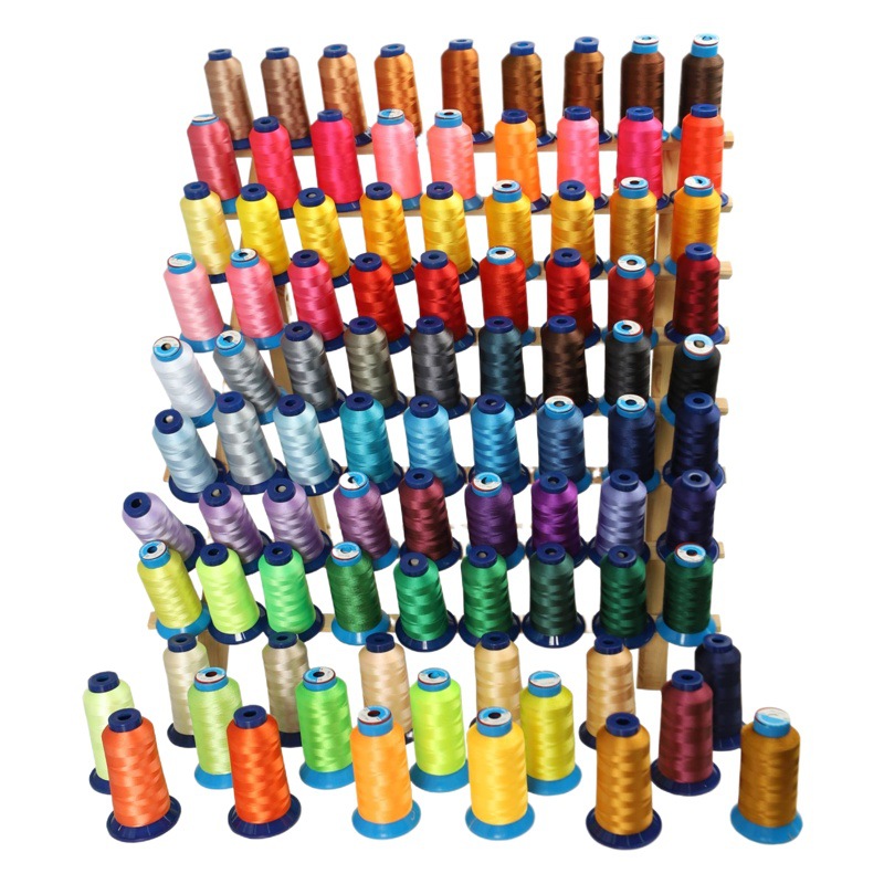 75D/2 High Strength Ultra-Fine Polyester Embroidery Thread High-Speed Polyester Embroidery Thread 115 Colors 4000m Can Wrap the Bottom Thread