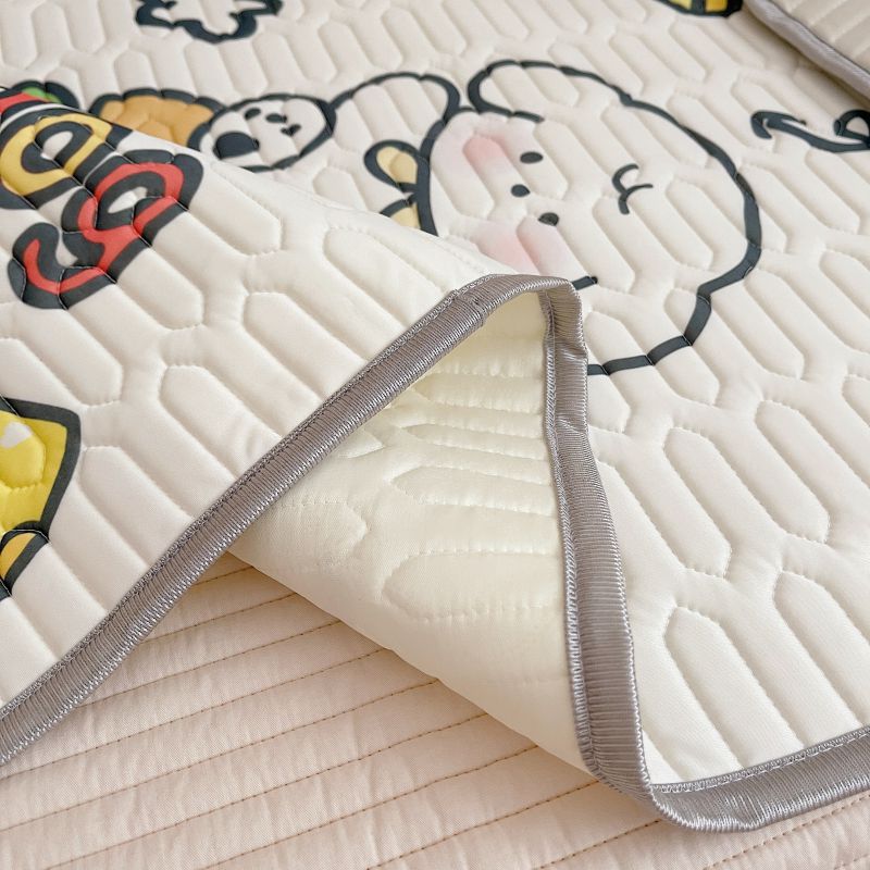 Picture of New Cartoon Cool Silk Children's Latex Mat Two-Piece Set Washable Baby Mattress Kindergarten Baby Soft Mat