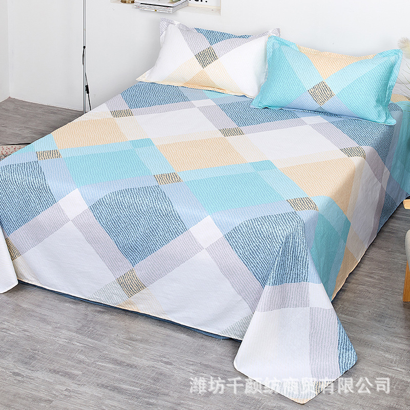 Picture of Factory Bed Sheets Thickened Scrub Bed Sheets Single Piece Student Dormitory Bed Sheets Scrub Bed Sheets for Single Bed