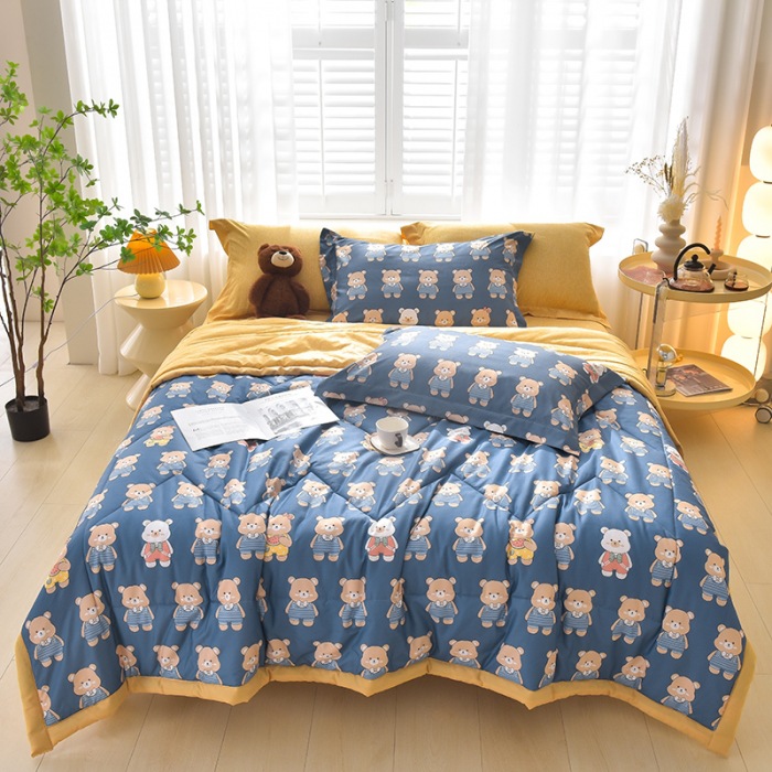 Picture of Air-Conditioning Quilt, Summer Cool Quilt, Thin Single and Double Washed Cotton Summer Quilt, Gift Box, Kidsren's Quilt, Sales Quilt, Machine Washable