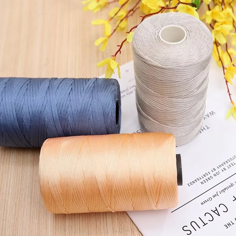 Summer Mercerized Cotton and Linen Flat with Thread Handmade diy Knitted Hook Summer Hat Hook Bag Hat Wool Slippers Hollow Thread