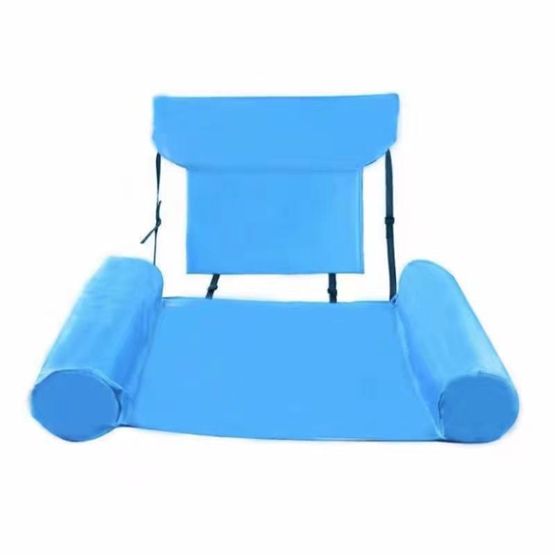 Picture of Foldable inflatable recliner water sofa amusement recliner floating bed with net hammock floating dual-use backrest floating row