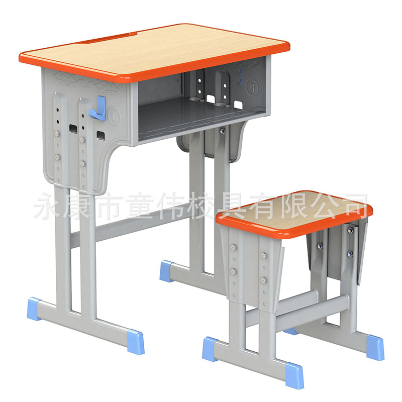 Picture of School Desk and Chair Training Desk Study Desk Children's Desk Single Training Desk Liftable Student Desk and Chair