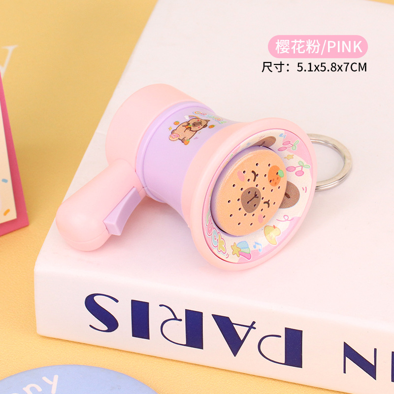 Picture of Wholesale of Small Handheld Loudspeaker Keychain Toys in the Shape of Capybara for School Bags and Accessories