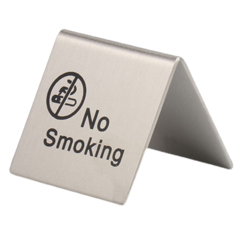 Wholesale stainless steel non-Smoking sign table table table No Smoking double-sided sign No Smoking