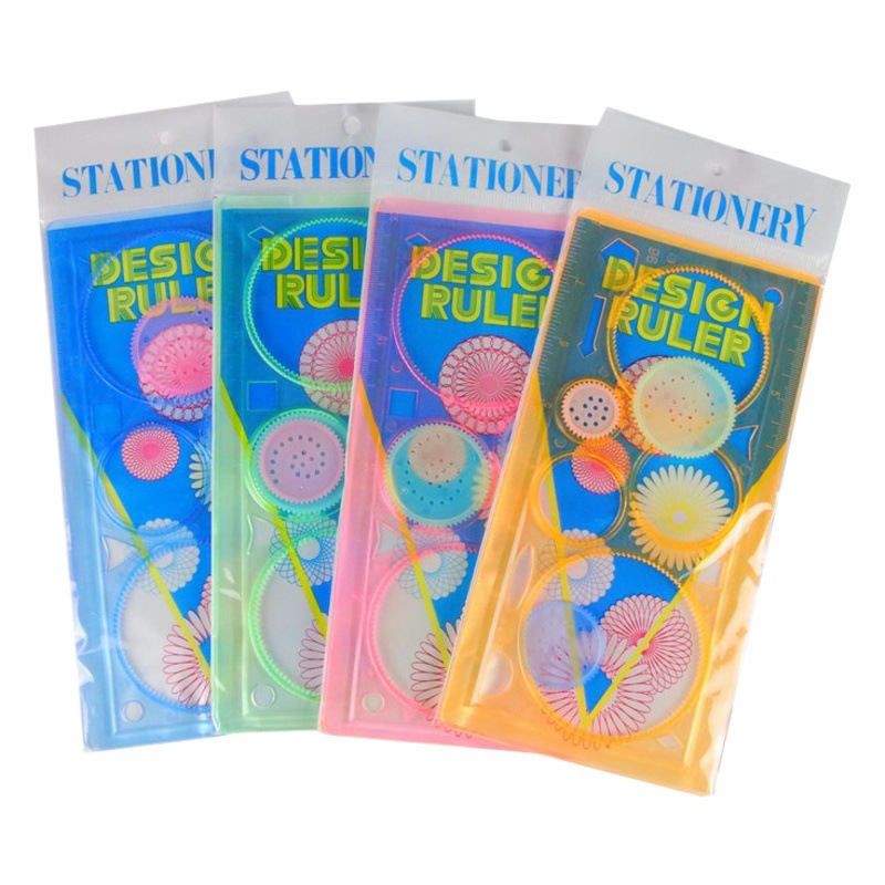 Wanhua Ruler Stationery Set Children's Art Painting Template Ruler Student Drawing Wanhua Ruler Wholesale