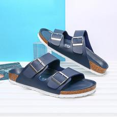 New Cork Slippers Unisex Finger-revealing Sandals and Slippers Outer Wear Platform Casual Sandals Solid Color Casual Shoes