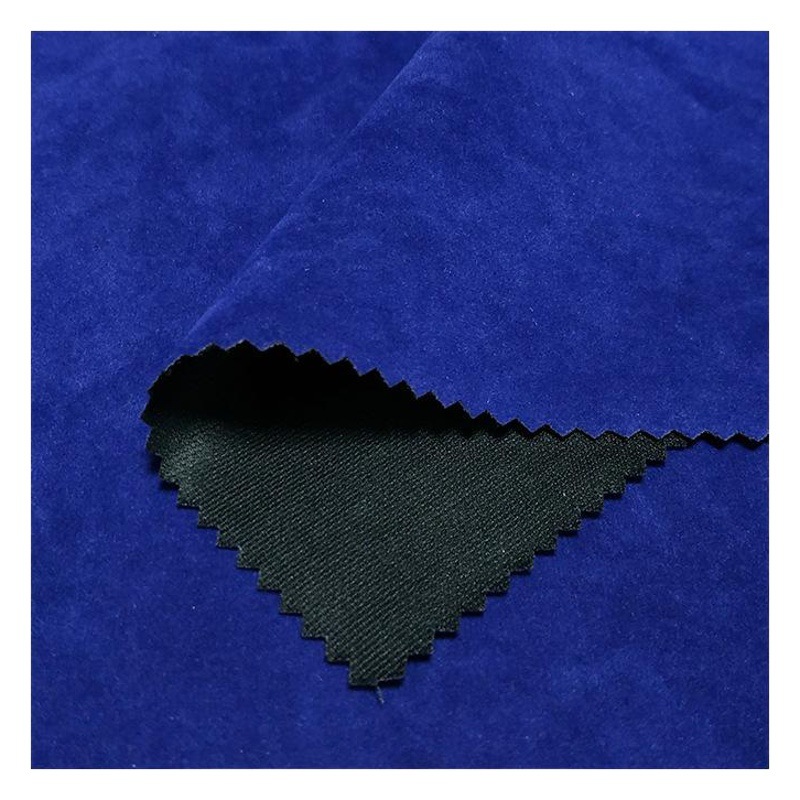 Single-sided deerskin velvet army green knitted bottom flocking cloth washed flocking handbag shoe material packaging bundle pocket