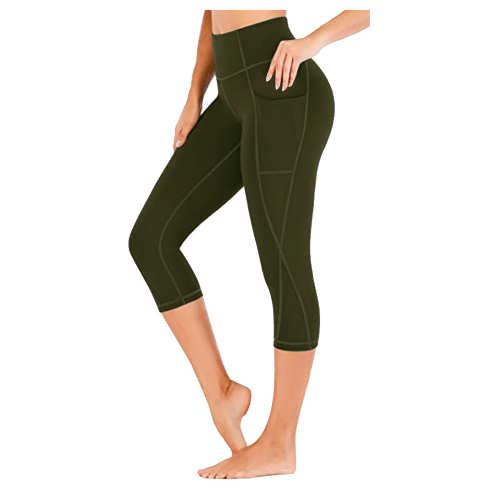 Picture of Cross-Border New Three-Quarter Pants, Multi-Color Sexy Yoga Wear Leggings, Fitness Pants, Slim Fit, Hip-Lifting, High-Waisted, Cross-Border Hot Sale
