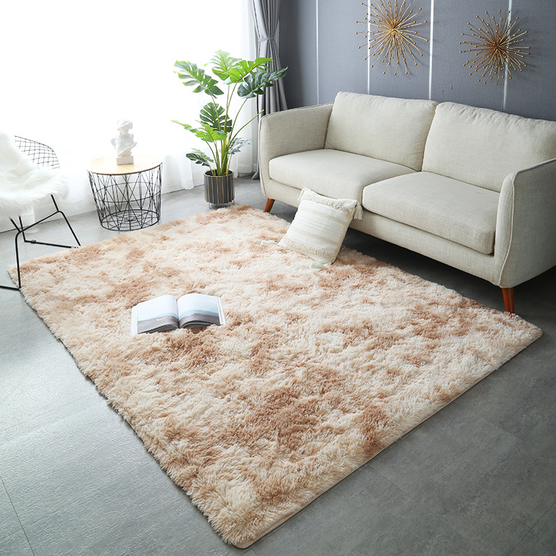 New Tie-Dye Carpet Ins Nordic Plush Household Living Room Carpet Tatami Bay Window Bedroom Full Carpet