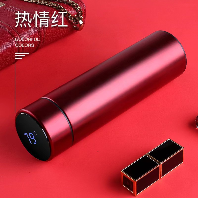 Picture of Intelligent temperature measuring thermos cup custom logo gift 304 stainless steel business men's tea cup portable high-end pot
