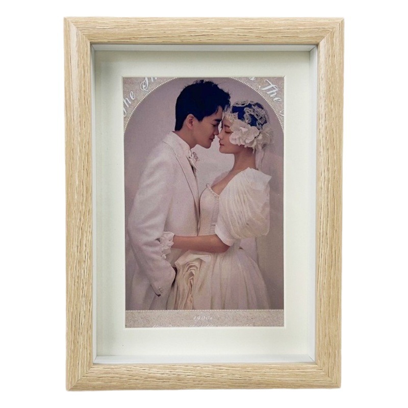 Simple Hollow Three-Dimensional Wooden Photo Frame Wholesale Display Stand 5-Inch 6-Inch 7-Inch 8inch 10inch A4A3 Wall-Mounted Three-Dimensional Hollow