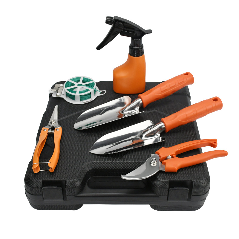 Picture of Amazon Garden Tool Set New Gardening Tools Stainless Steel Nine-Piece Potted Plant Pruning Shovel Set