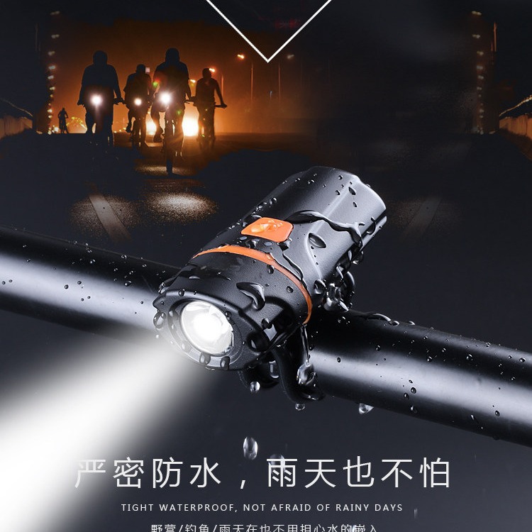 New genuine goods Patent Riding Integrated Bicycle Headlight USB Charging Strong Light Waterproof LED Bicycle Headlight