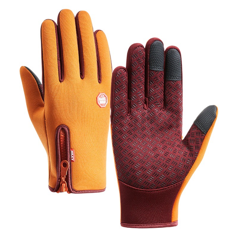 Cycling gloves autumn and winter driving men and women warm full finger touch screen waterproof non-slip warm foreign trade outdoor gloves M2