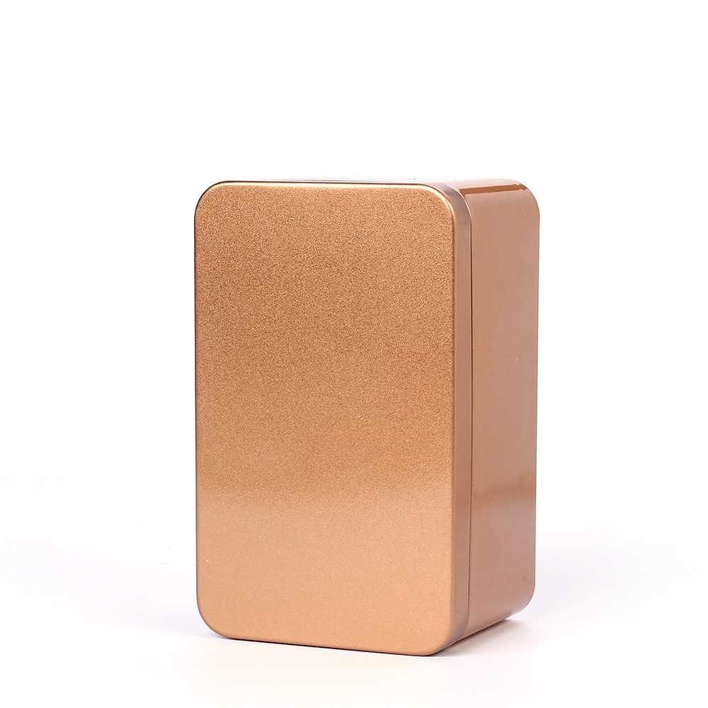 Picture of Iron Box Rectangular Cookie Biscuit Silver Tinplate Food Packaging Empty Box Iron Can Frosted Metal Gift Box