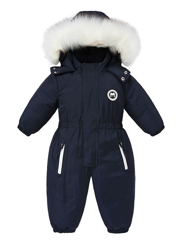 Picture of Cross-border baby jumpsuit baby clothes autumn and winter skiing European and American children's clothes out of cotton-padded jacket thick warm