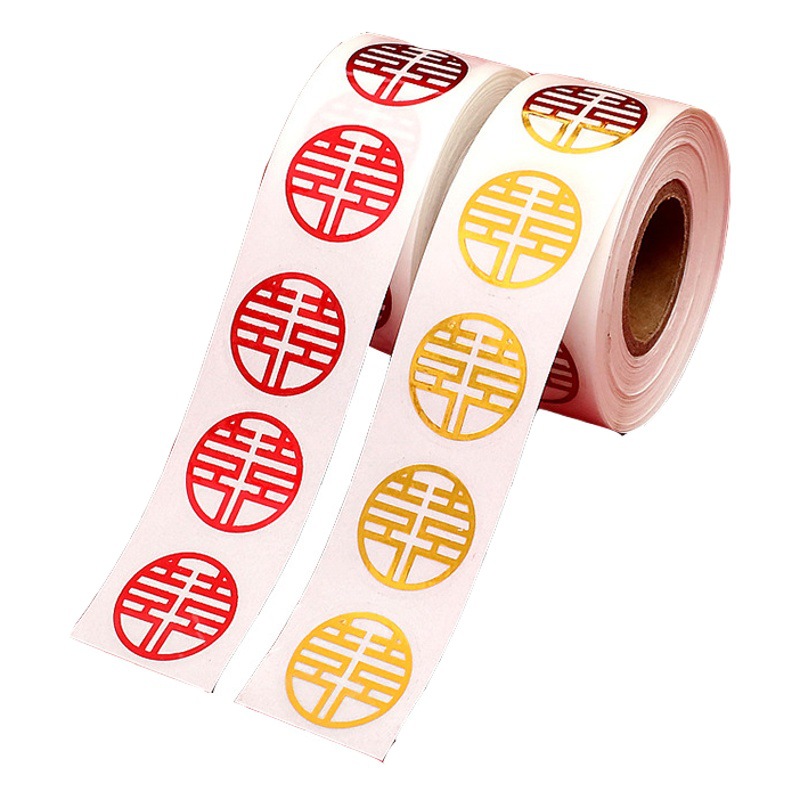 Spot wholesale new wedding supplies roll stickers wedding gift seal small egg stickers