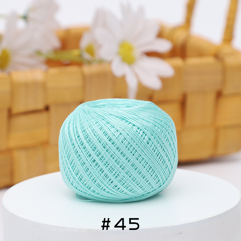 Picture of Warm Color No.10 Lace Strongly Twisted Mercerized Pearl Egyptian Long-staple Cotton Handmade Micro-hook Hand-bow Ball 20g Wool Ball