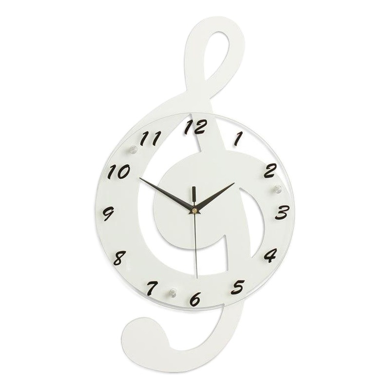 Creative Note Clock Living Room High-end Sense Home Decorative Wall Clock Mute Punch-free Clock Wall-mounted Children's Wall-mounted Watch