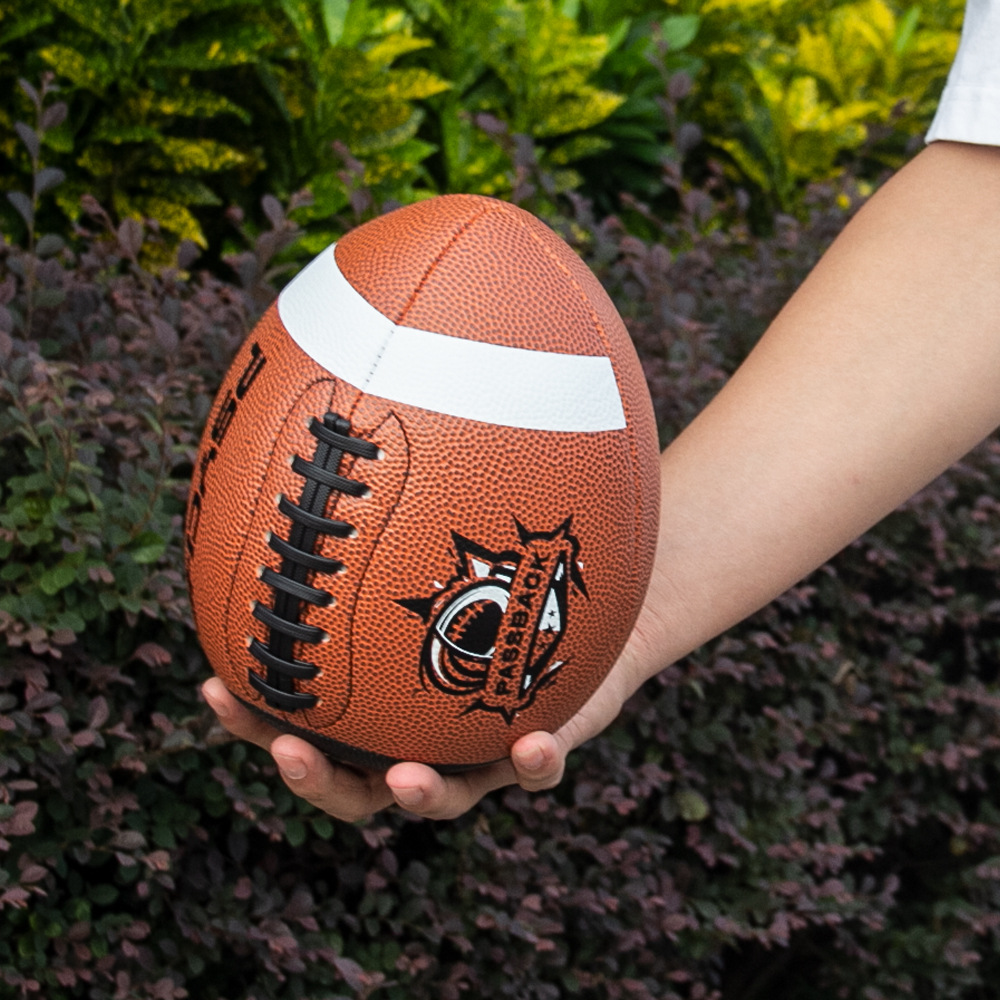 Picture of Cross-Border Wholesale Pu Leather Passback Half Rugby Throwing Ball Outdoor Quarterly Guard Training Return Ball