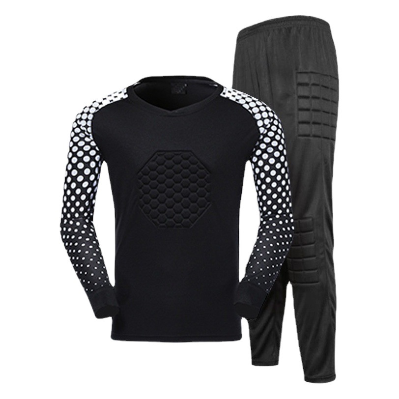 Football goalkeeper uniform suit competition training team uniform jersey adult children long sleeve sponge pad printed printing