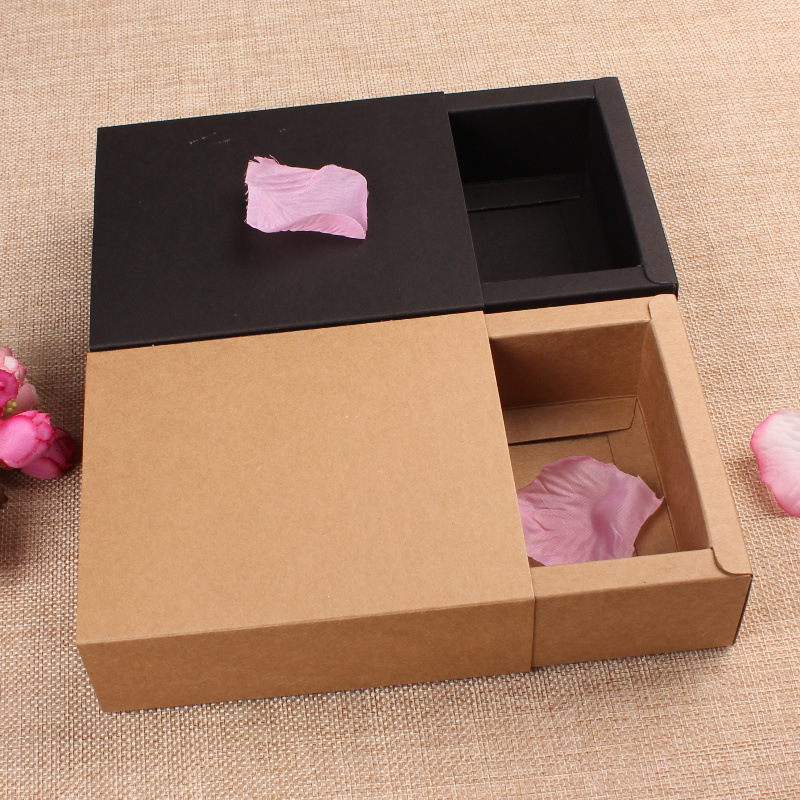 Picture of Kraft paper box drawer storage box tea packaging box brown sugar black sugar white cardboard printing box wholesale LOGO