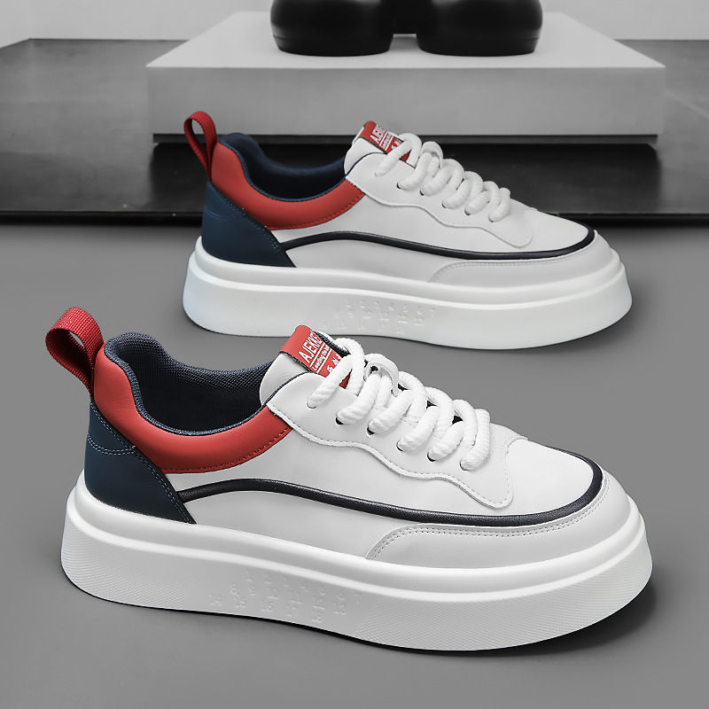 Men's Shoes 2025 New Spring Breathable All-match Casual Shoes All-match Lightweight Board Shoes Men's Wear-resistant Sports White Trendy Shoes