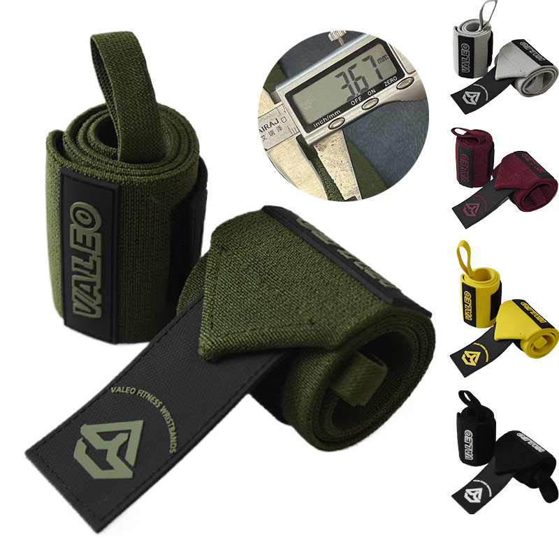 Sports Wrist Fitness Bright Push VALEO Sweat Absorbing Pressurized Fitness Weightlifting Wrist Strap Sprain Protector Cross Border