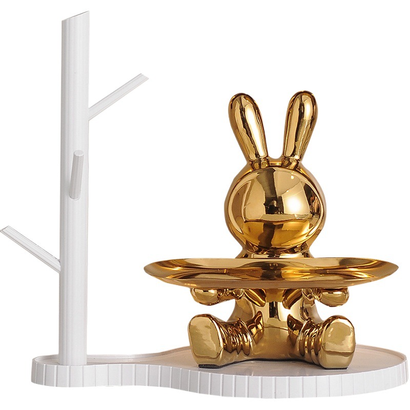 Entry Door Rabbit Key Storage Entrance Ornaments Hanger Artifact Creative Home Living Room Housewarming Decorations