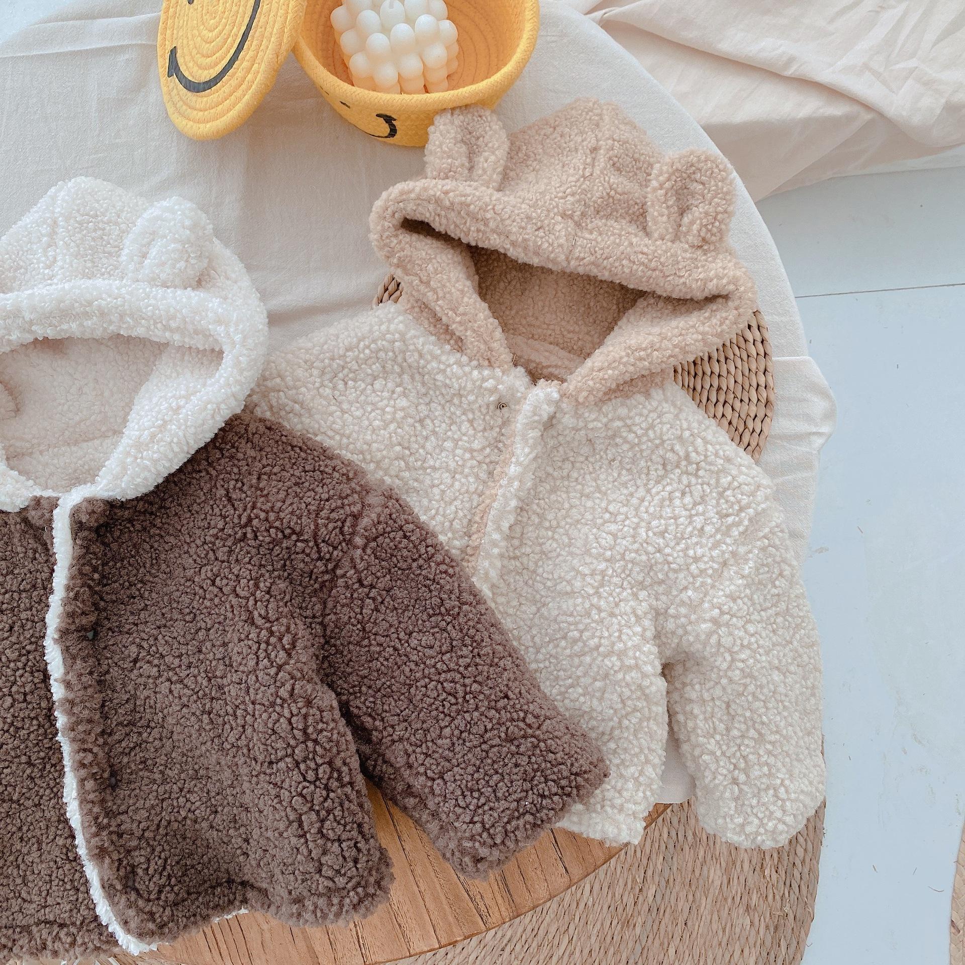 Picture of New Children's Plush Baby's Top Children's Wear Coat for Boys and Girls Autumn and Winter Top Big Children's Warm Jacket