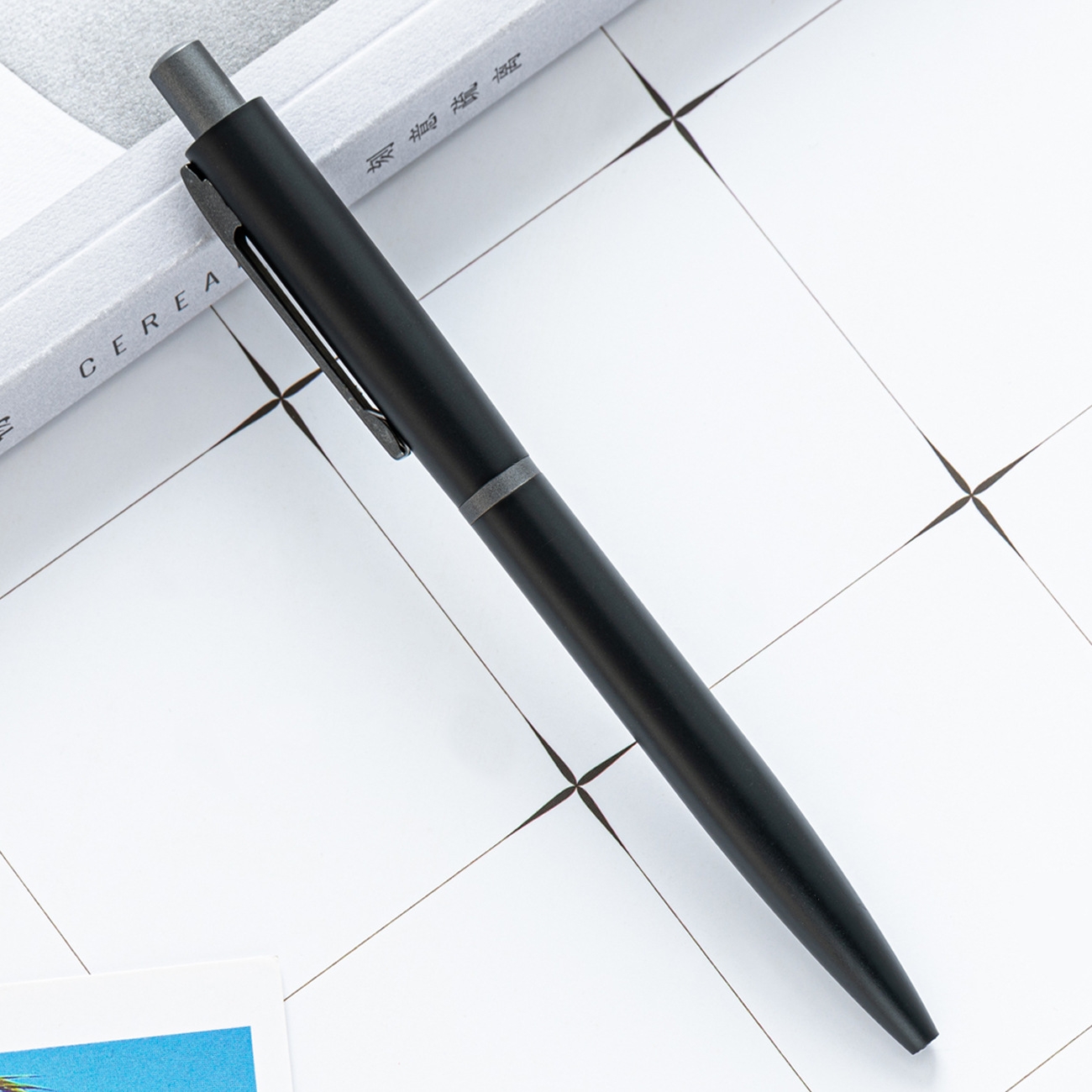 Picture of Spot Press Ball Pen wholesale multi-color metal ball pen office writing Stationery Gift advertising pen logo